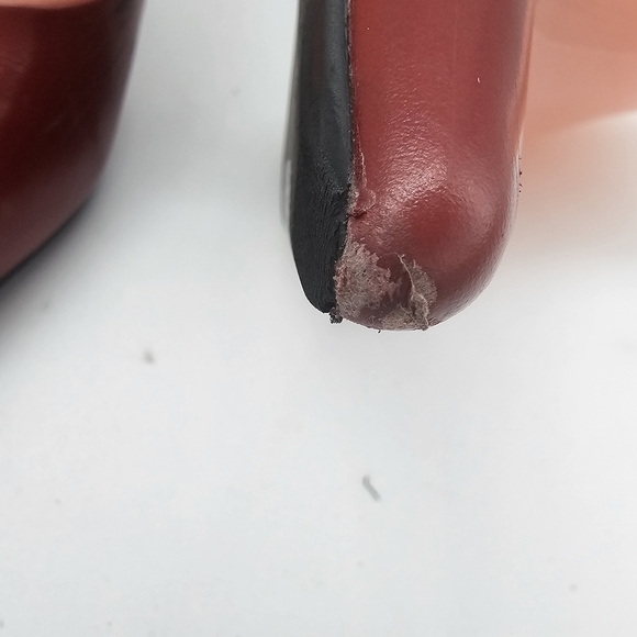 Jeffrey Campbell Unamused Cherry Red Block-Heel Pointed-Toe Mules Size 8 - Picture 15 of 16